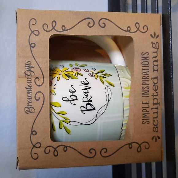 Coffee Tea Cup Mug Be Brave Fearless Inspirational Encouraging Gift Present NIB - Picture 4 of 4